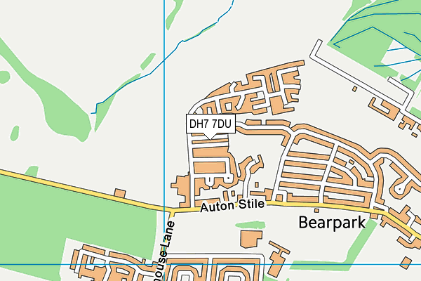 DH7 7DU map - OS VectorMap District (Ordnance Survey)