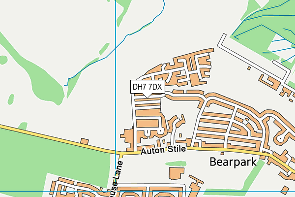 DH7 7DX map - OS VectorMap District (Ordnance Survey)