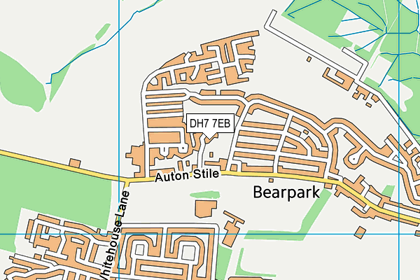 DH7 7EB map - OS VectorMap District (Ordnance Survey)