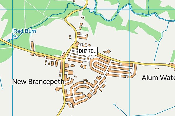 DH7 7EL map - OS VectorMap District (Ordnance Survey)