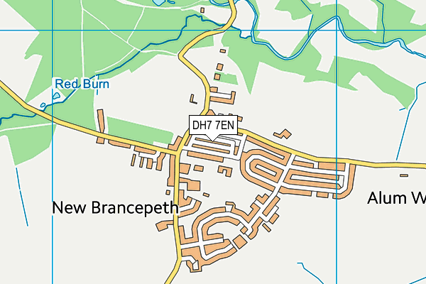DH7 7EN map - OS VectorMap District (Ordnance Survey)