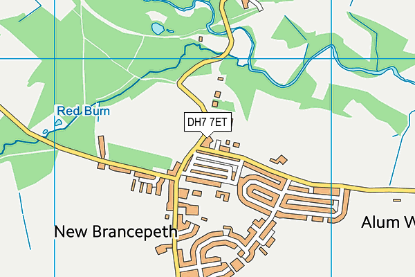 DH7 7ET map - OS VectorMap District (Ordnance Survey)