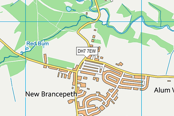 DH7 7EW map - OS VectorMap District (Ordnance Survey)