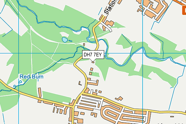 DH7 7EY map - OS VectorMap District (Ordnance Survey)