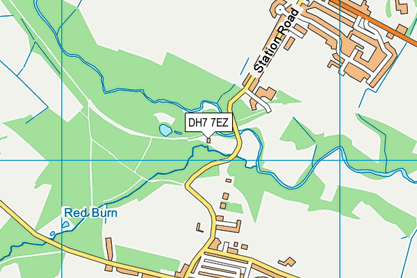 DH7 7EZ map - OS VectorMap District (Ordnance Survey)