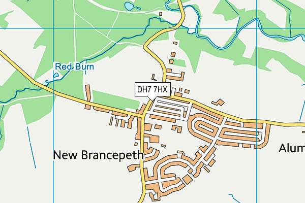 DH7 7HX map - OS VectorMap District (Ordnance Survey)