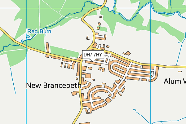 DH7 7HY map - OS VectorMap District (Ordnance Survey)