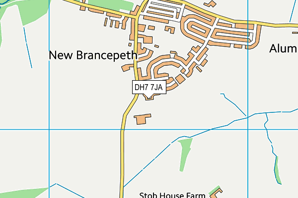 DH7 7JA map - OS VectorMap District (Ordnance Survey)