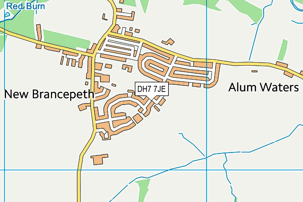 New Brancepeth Recreation Ground map (DH7 7JE) - OS VectorMap District (Ordnance Survey)