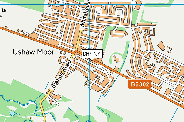 DH7 7JY map - OS VectorMap District (Ordnance Survey)
