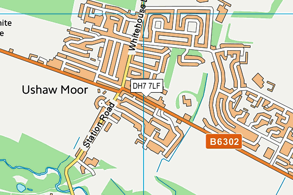 St Joseph's Catholic Primary School, Ushaw Moor map (DH7 7LF) - OS VectorMap District (Ordnance Survey)