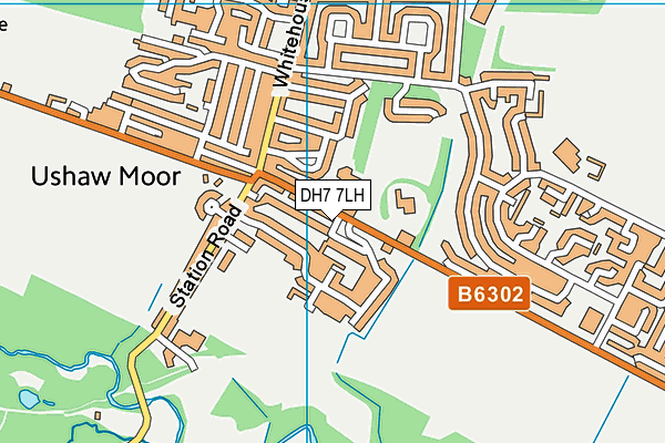 DH7 7LH map - OS VectorMap District (Ordnance Survey)