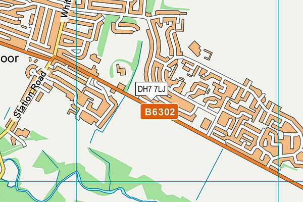 DH7 7LJ map - OS VectorMap District (Ordnance Survey)