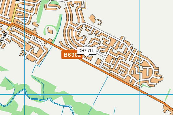 DH7 7LL map - OS VectorMap District (Ordnance Survey)
