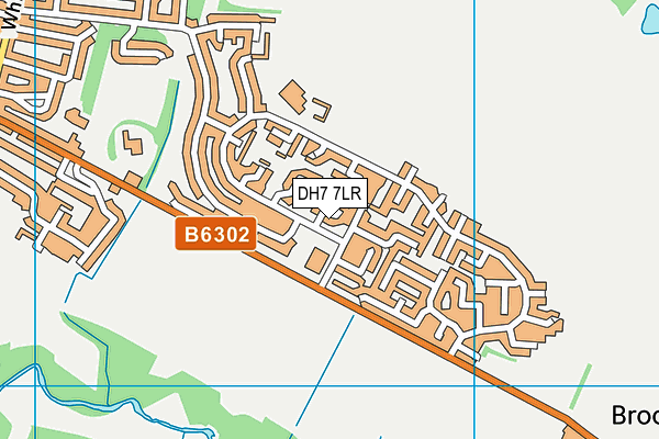 DH7 7LR map - OS VectorMap District (Ordnance Survey)