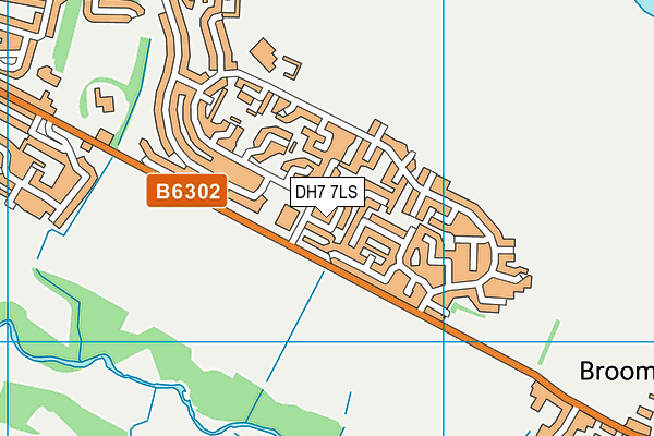 DH7 7LS map - OS VectorMap District (Ordnance Survey)