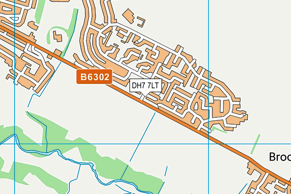 DH7 7LT map - OS VectorMap District (Ordnance Survey)