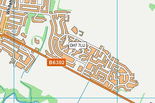 DH7 7LU map - OS VectorMap District (Ordnance Survey)