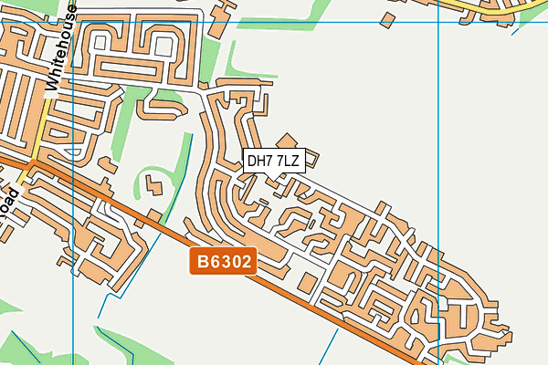 DH7 7LZ map - OS VectorMap District (Ordnance Survey)
