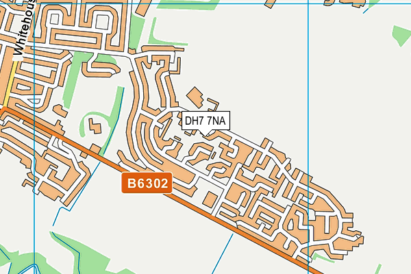 DH7 7NA map - OS VectorMap District (Ordnance Survey)