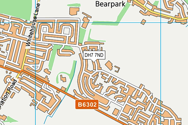 DH7 7ND map - OS VectorMap District (Ordnance Survey)