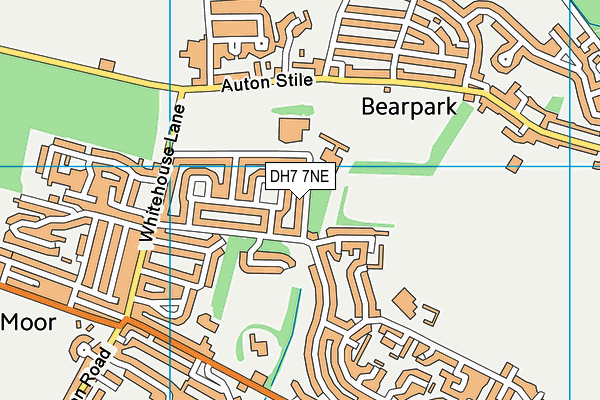 DH7 7NE map - OS VectorMap District (Ordnance Survey)