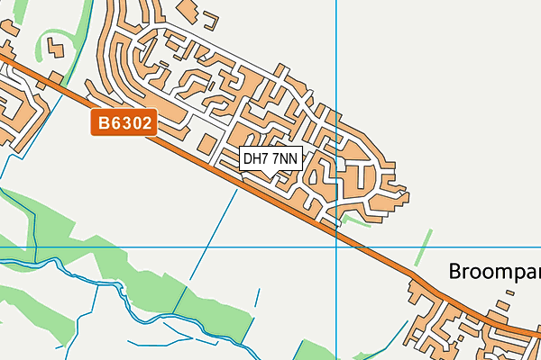 DH7 7NN map - OS VectorMap District (Ordnance Survey)