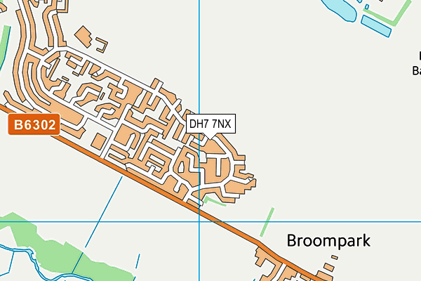 DH7 7NX map - OS VectorMap District (Ordnance Survey)