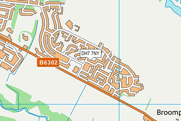 DH7 7NY map - OS VectorMap District (Ordnance Survey)