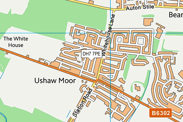 DH7 7PE map - OS VectorMap District (Ordnance Survey)