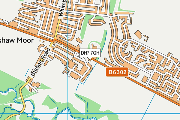 DH7 7QH map - OS VectorMap District (Ordnance Survey)