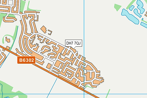 DH7 7QJ map - OS VectorMap District (Ordnance Survey)