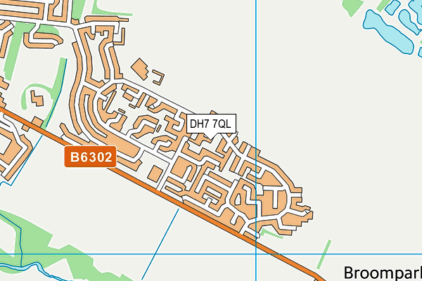 DH7 7QL map - OS VectorMap District (Ordnance Survey)