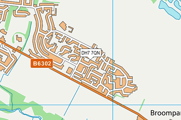 DH7 7QN map - OS VectorMap District (Ordnance Survey)
