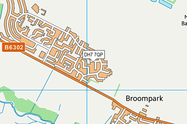 DH7 7QP map - OS VectorMap District (Ordnance Survey)