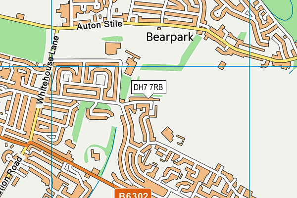DH7 7RB map - OS VectorMap District (Ordnance Survey)