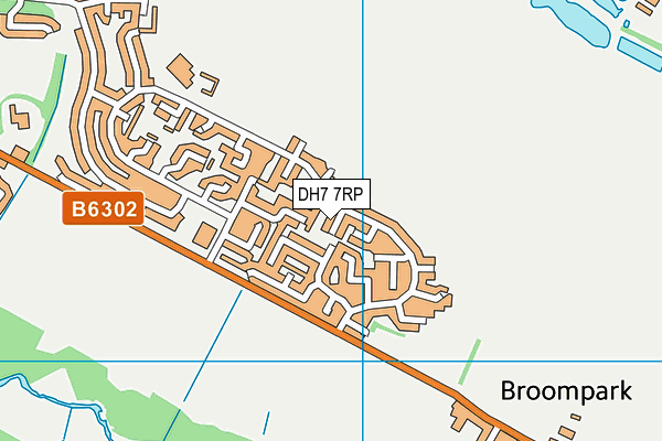 DH7 7RP map - OS VectorMap District (Ordnance Survey)