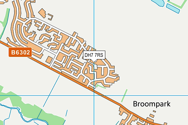 DH7 7RS map - OS VectorMap District (Ordnance Survey)