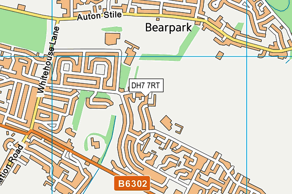 DH7 7RT map - OS VectorMap District (Ordnance Survey)
