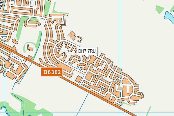 DH7 7RU map - OS VectorMap District (Ordnance Survey)