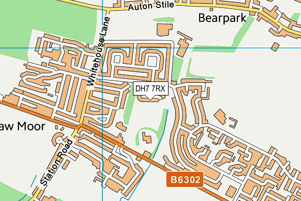 DH7 7RX map - OS VectorMap District (Ordnance Survey)