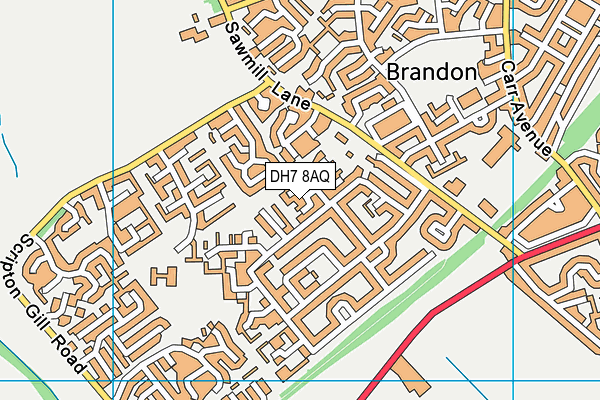 DH7 8AQ map - OS VectorMap District (Ordnance Survey)