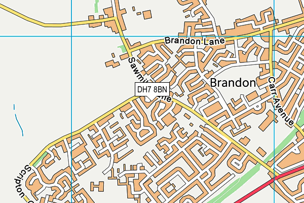 DH7 8BN map - OS VectorMap District (Ordnance Survey)