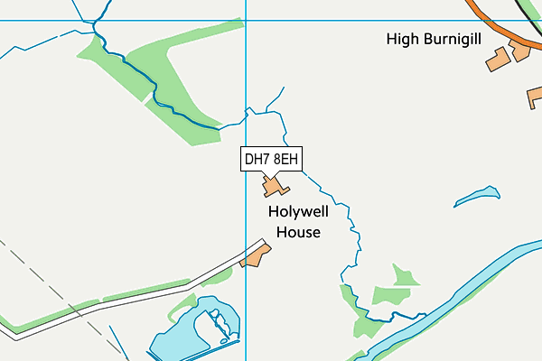 DH7 8EH map - OS VectorMap District (Ordnance Survey)
