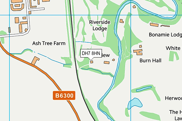 DH7 8HN map - OS VectorMap District (Ordnance Survey)