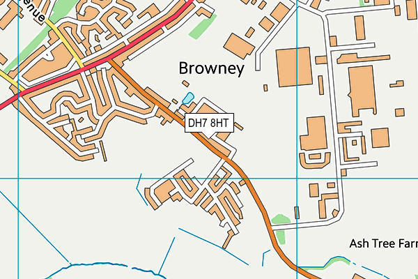 DH7 8HT map - OS VectorMap District (Ordnance Survey)