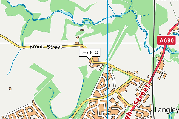 DH7 8LQ map - OS VectorMap District (Ordnance Survey)