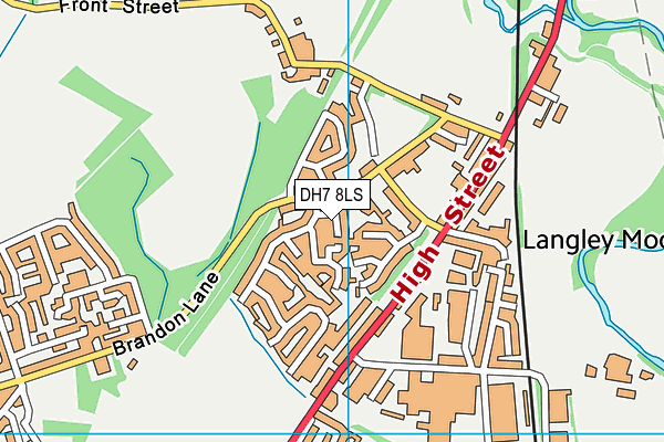 DH7 8LS map - OS VectorMap District (Ordnance Survey)