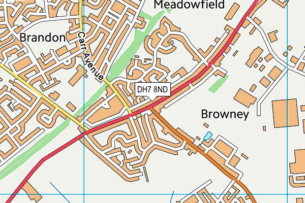 DH7 8ND map - OS VectorMap District (Ordnance Survey)