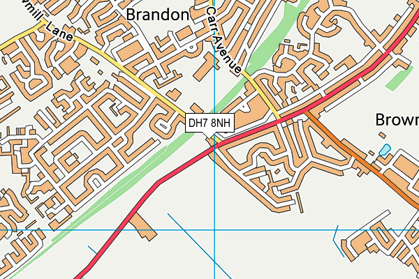 DH7 8NH map - OS VectorMap District (Ordnance Survey)